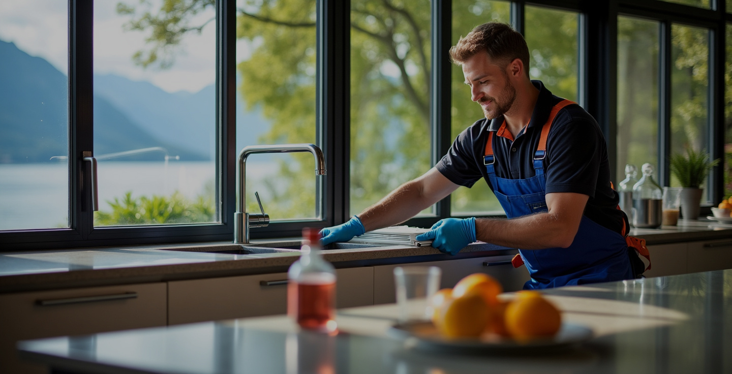 Débouchage professionnel au travail